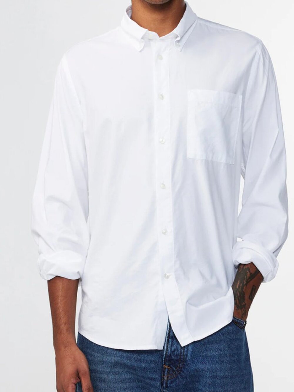 NN. 07 NN07 No Nationality NWT Arne White Button Down Twill Tencel Shirt - small